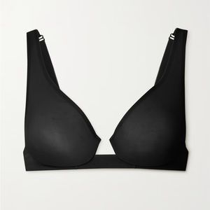 SKIMS Naked Underwire Plunge Bra In Onyx Black / 36C / Unpadded